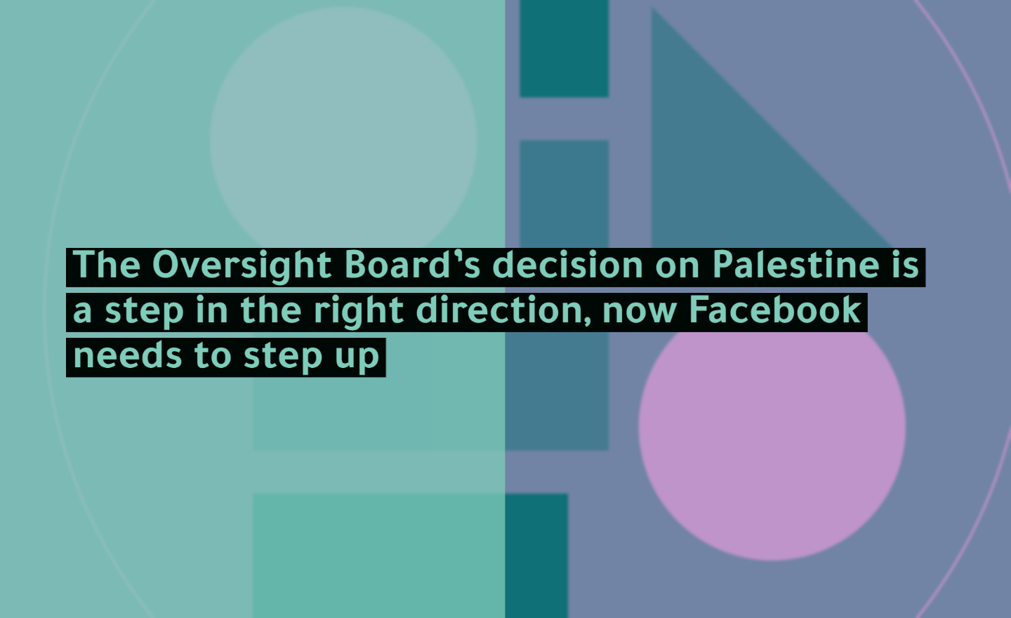 Statement on Facebook oversight board